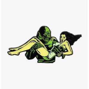 Creature From The Black Lagoon Damsel Glow In The Dark Enamel Horror Film Pin